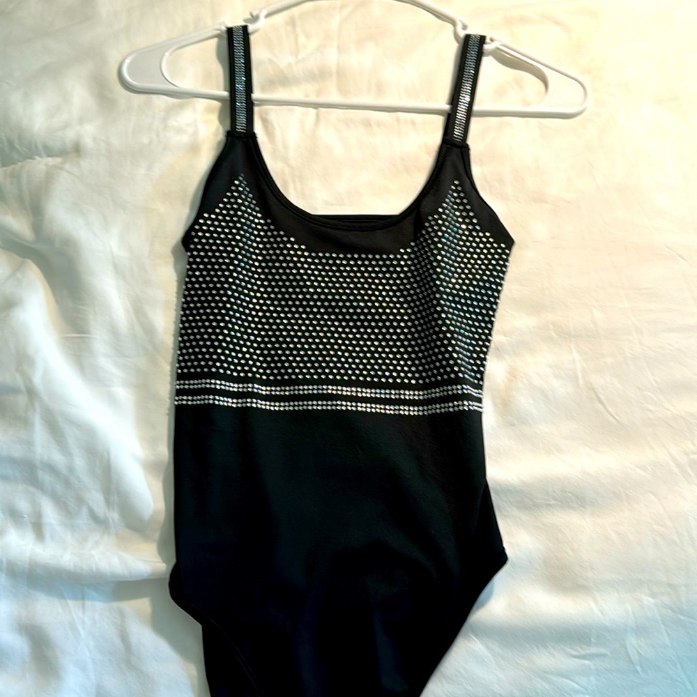 Sparkly black bedazzled bodysuit